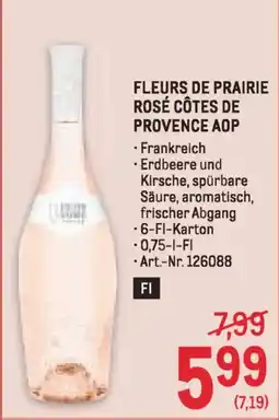 Metro Fleurs de prairie rosé côtes de provence aop Angebot