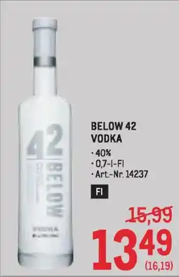 Metro Below 42 vodka Angebot