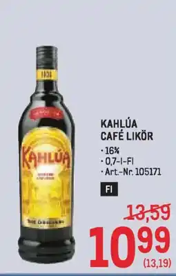 Metro Kahlúa café likör Angebot