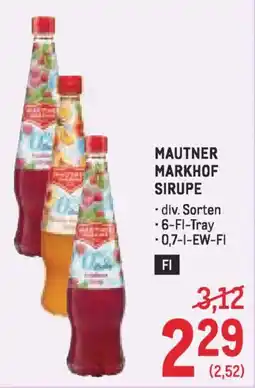 Metro Mautner markhof sirupe Angebot
