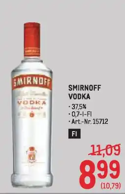 Metro SMIRNOFF VODKA Angebot