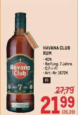 Metro Havana club rum Angebot