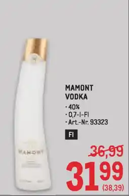 Metro Mamont vodka Angebot