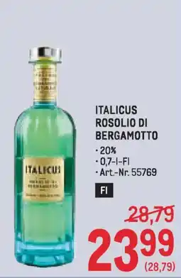 Metro Italicus rosolio di bergamotto Angebot