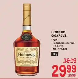 Metro Hennessy cognac v.s. Angebot