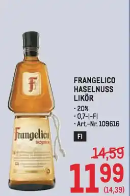 Metro Frangelico haselnuss likör Angebot