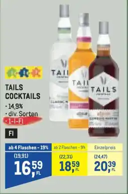 Metro Tails cocktails Angebot