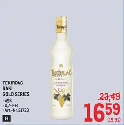 Metro Tekirdag raki gold series Angebot