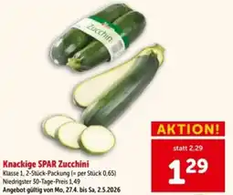 Interspar Knackige spar zucchini Angebot