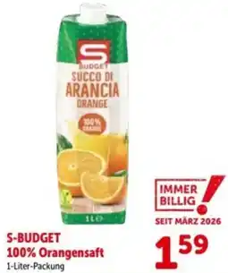 Interspar S-budget 100% orangensaft Angebot