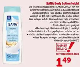 Interspar Isana body lotion leicht Angebot