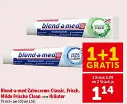 Interspar Blend-a-med zahncreme classic, frisch, milde frische clean oder kräuter Angebot