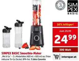 Interspar Simpex basic smoothie-maker Angebot