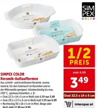 Interspar Simpex color keramik-auflaufformen Angebot
