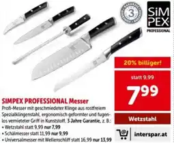 Interspar Simpex professional messer Angebot