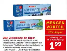 Interspar Spar gefrierbeutel mit zipper Angebot