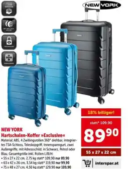 Interspar New york hartschalen-koffer exclusive Angebot