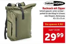 Interspar Rucksack mit Zipper Angebot