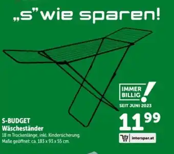 Interspar S-budget wäscheständer Angebot