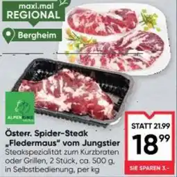 Maximarkt Österr. Spider-Steak Fledermaus vom Jungstier Angebot