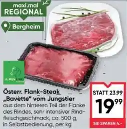 Maximarkt Österr. flank-steak bavette vom jungstier Angebot