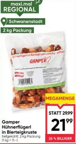 Maximarkt Gamper Hühnerflügerl in Bierteigkruste Angebot