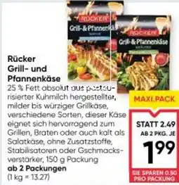 Maximarkt Rücker grill- und pfannenkäse Angebot