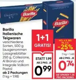 Maximarkt Barilla italienische teigwaren Angebot