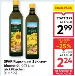 Maximarkt Spar raps- oder sonnen blumenöl Angebot