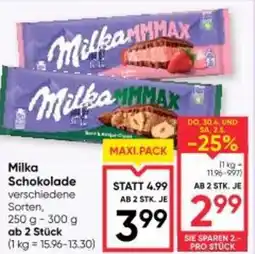 Maximarkt Milka schokolade Angebot