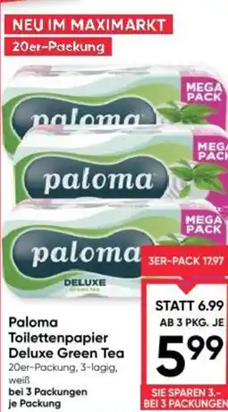 Maximarkt Paloma Toilettenpapier Deluxe Green Tea Angebot
