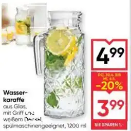 Maximarkt Wasser- karaffe Angebot