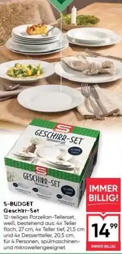 Maximarkt S-BUDGET Geschirr-Set Angebot