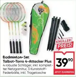 Maximarkt Badminton-Set Talbot-Torro 4-Attacker Plus Angebot