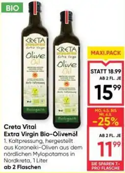 Maximarkt Creta Vital Extra Virgin BioOlivenöl Angebot