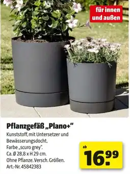 Hagebau Pflanzgefäß Plano+ Angebot