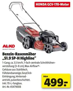 Hagebau Benzin-Rasenmäher „51.9 SP-H Highline Angebot