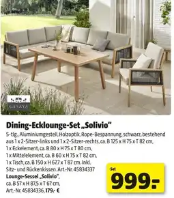 Hagebau Dining-Ecklounge-Set Solivio Angebot