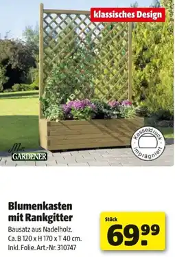 Hagebau Blumenkasten mit Rankgitter Angebot