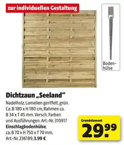 Hagebau Dichtzaun seeland Angebot