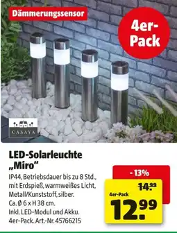 Hagebau LED-Solarleuchte Miro Angebot