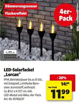 Hagebau Led-solarfackel lorcan Angebot