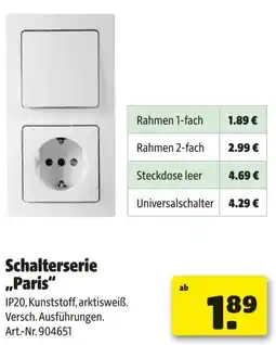 Hagebau Schalterserie paris Angebot
