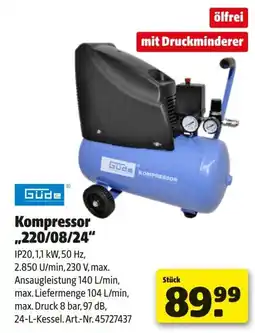 Hagebau Kompressor 220/08/24 Angebot