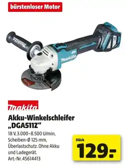Hagebau Thakita Akku-Winkelschleifer DGA511Z Angebot