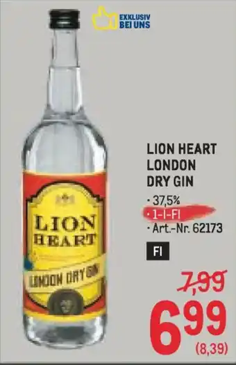 Lion heart london dry gin