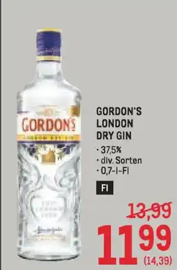 Metro Gordon's london dry gin Angebot