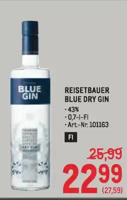 Metro Reisetbauer blue dry gin Angebot