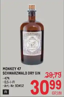 Metro Monkey 47 schwarzwald dry gin Angebot