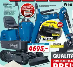 Bauhaus Scheppach Minibagger EXC815 Angebot